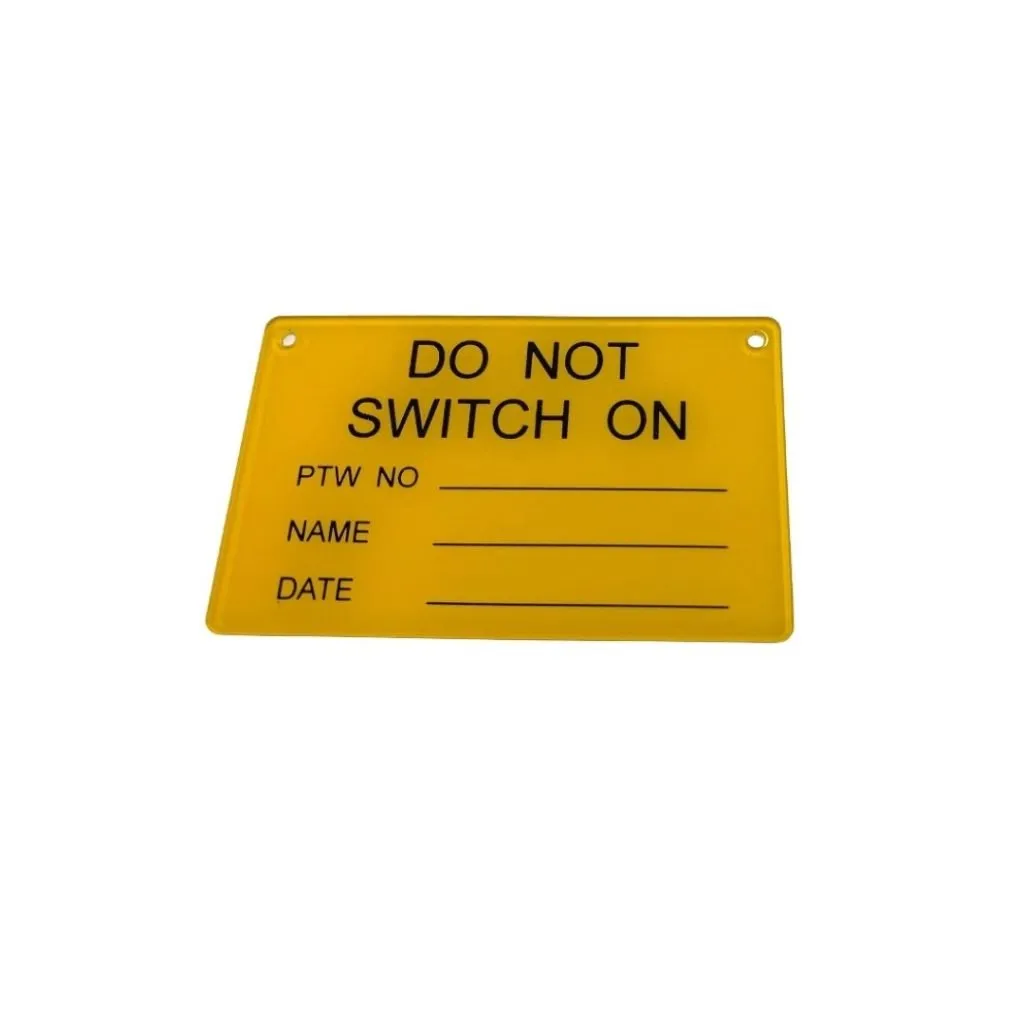 Do Not Switch On lockout tagout tag