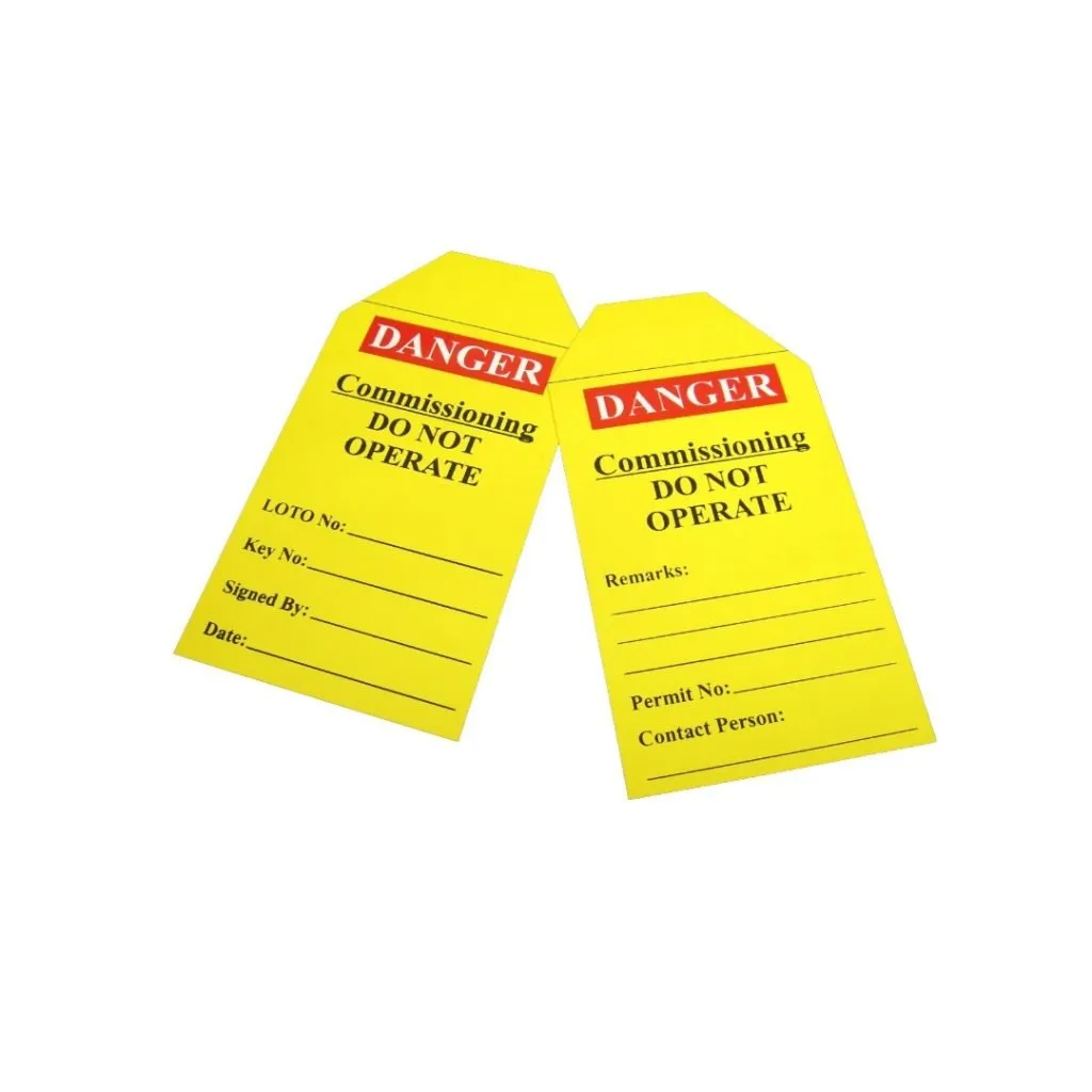 PVC lockout tagout tag