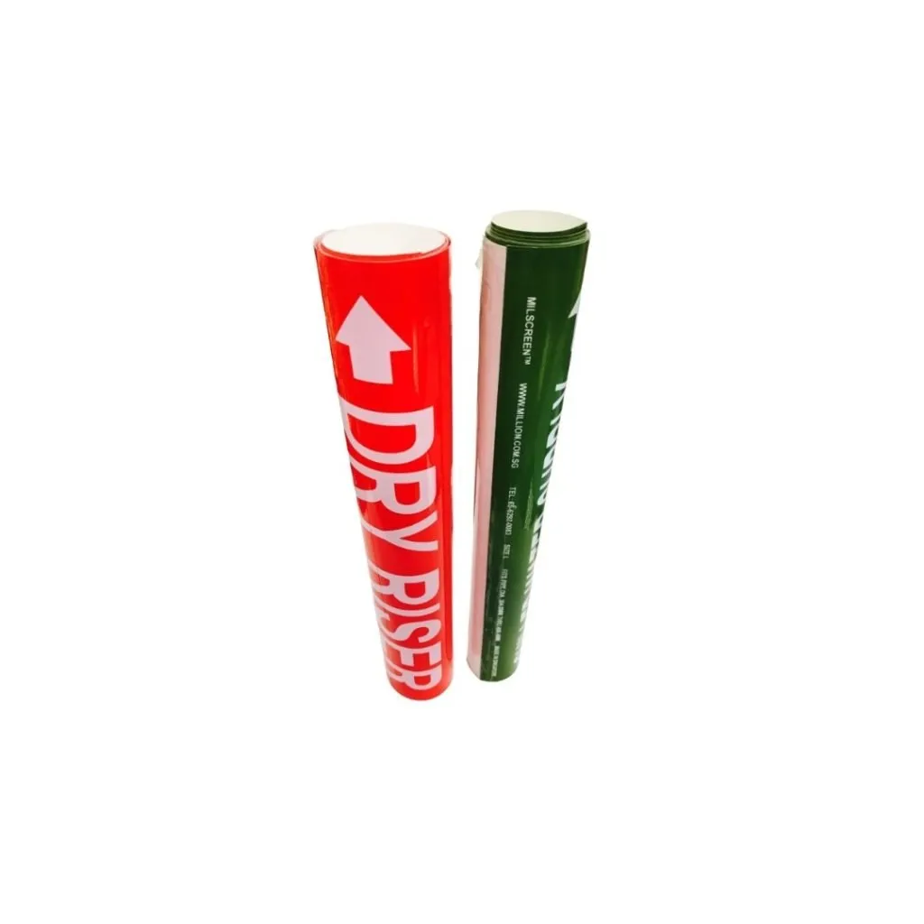 Milscreen printed pipe markers